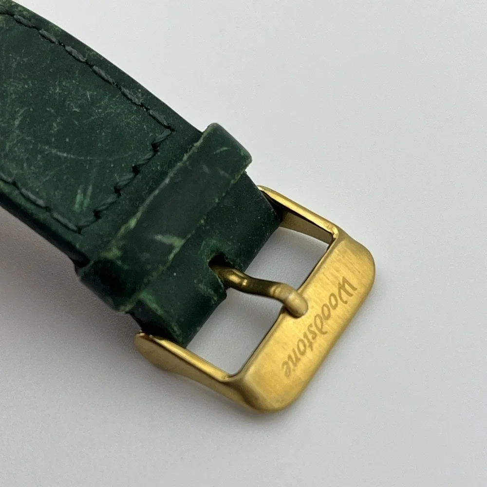 Woodstone Florence Green Sandalwood Watch Men 40mm‎ Case- New Battery